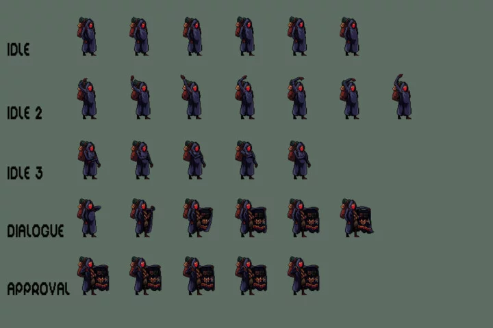 Free City Trader Character Sprite Sheets Pixel Art