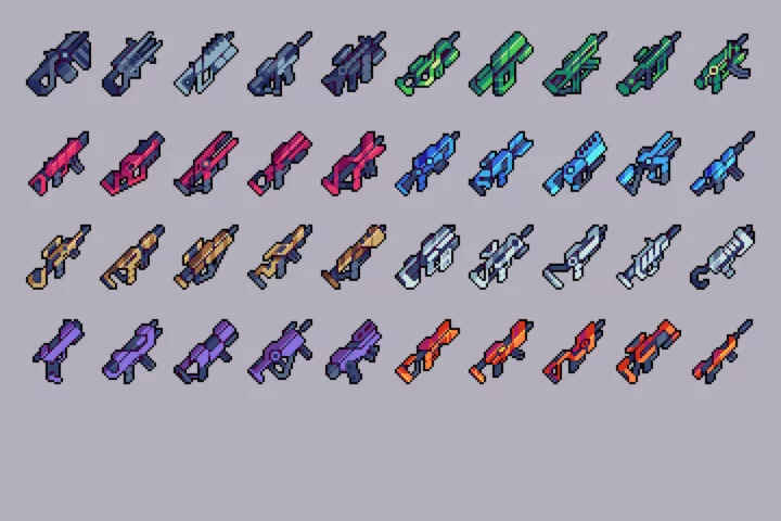 Free Guns Icon 32×32 Pixel Pack