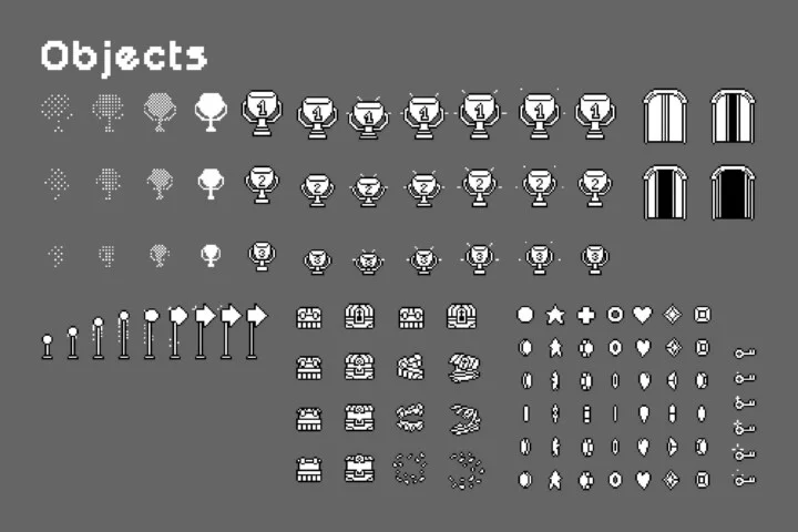 Free Sci-Fi Platformer 1-Bit Pixel Art Game Kit