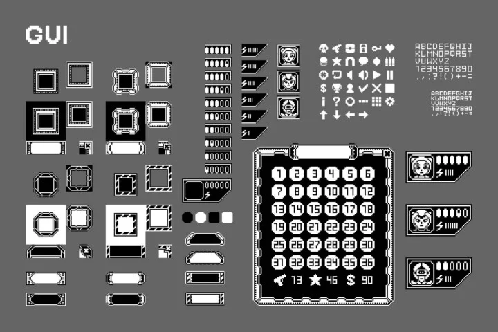 Free Sci-Fi Platformer 1-Bit Pixel Art Game Kit