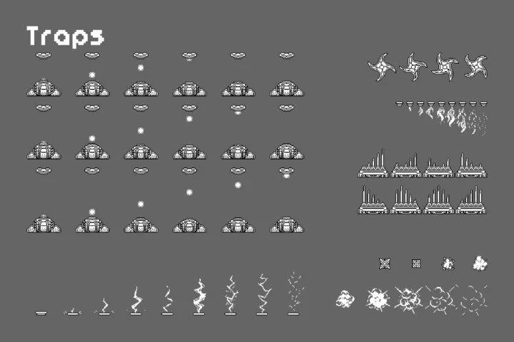 Free Sci-Fi Platformer 1-Bit Pixel Art Game Kit