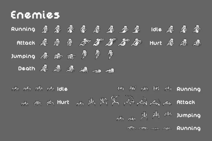 Free Sci-Fi Platformer 1-Bit Pixel Art Game Kit