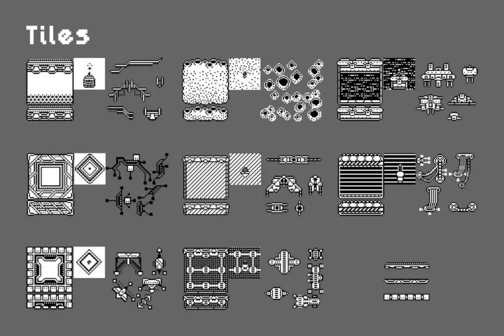 Free Sci-Fi Platformer 1-Bit Pixel Art Game Kit