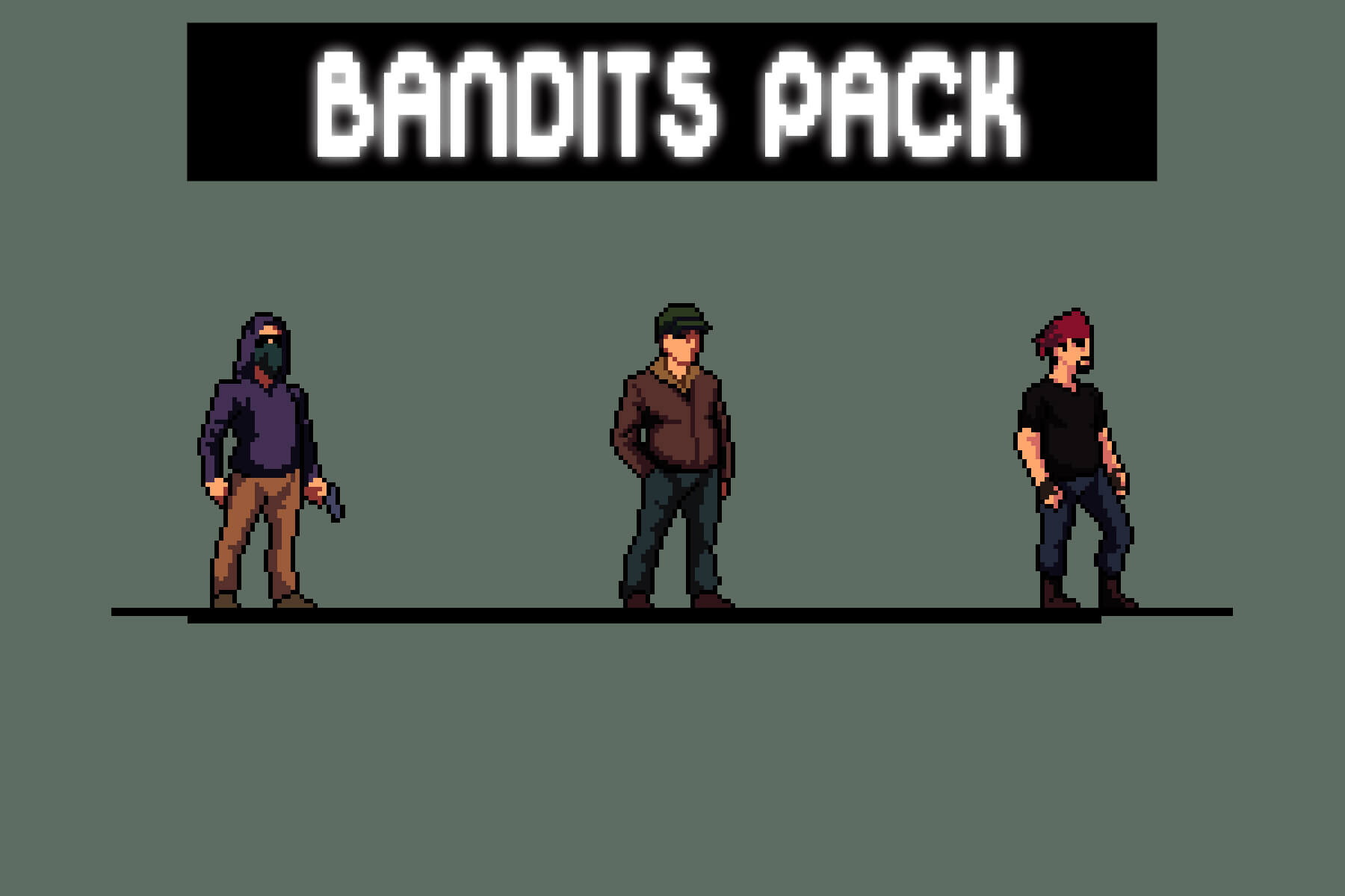 Bandits Pixel Art Character Sprite Sheets Pack - Craftpix.net