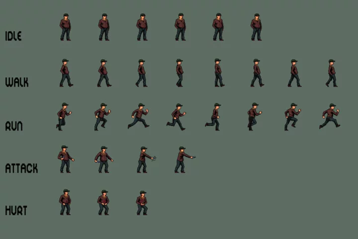 Bandits Pixel Art Character Sprite Sheets Pack