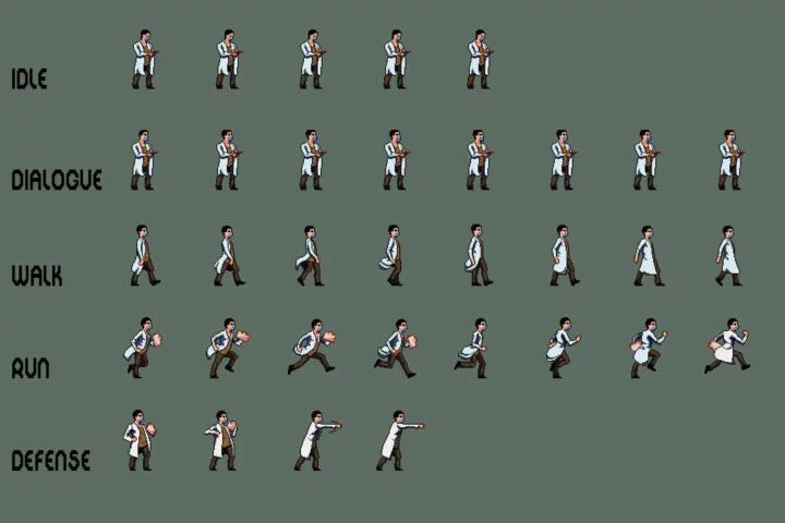 Doctors Pixel Art Character Sprite Sheets Pack