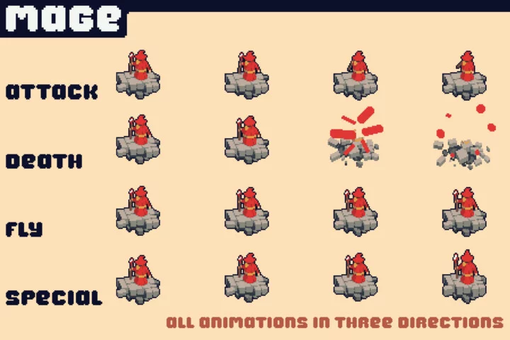 Free Enemy Pixel Pack for Top-Down Defense