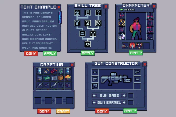 Free GUI for Cyberpunk Pixel Art