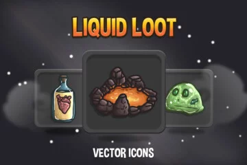 Free Liquid Loot Vector Game Icons