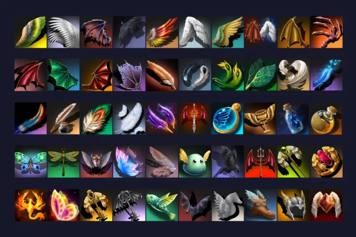 Free RPG Wing Game Icons