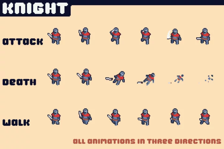 Pixel Village Enemies for Top-Down Tower Defense