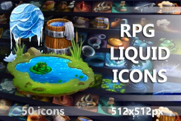 RPG Liquid Game Icons