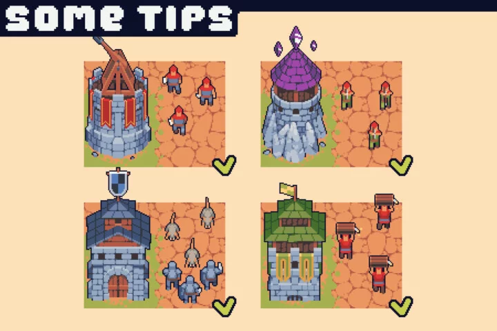 Top-Down Enemy Pixel Art for Defense