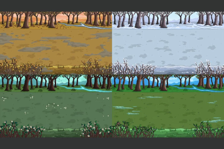 Clearing in the Forest Vector Battle Backgrounds