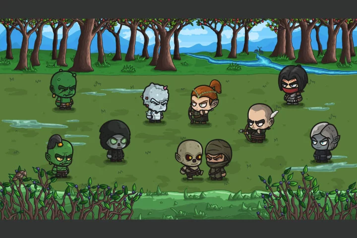 Clearing in the Forest Vector Battle Backgrounds