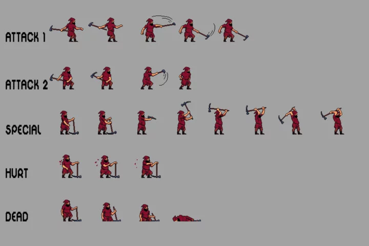 Dwarf 2D Pixel Art Sprite Pack