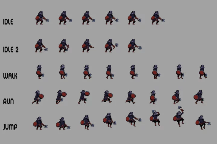Dwarf 2D Pixel Art Sprite Pack