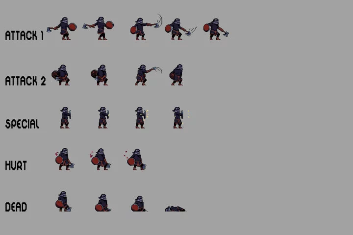 Dwarf 2D Pixel Art Sprite Pack