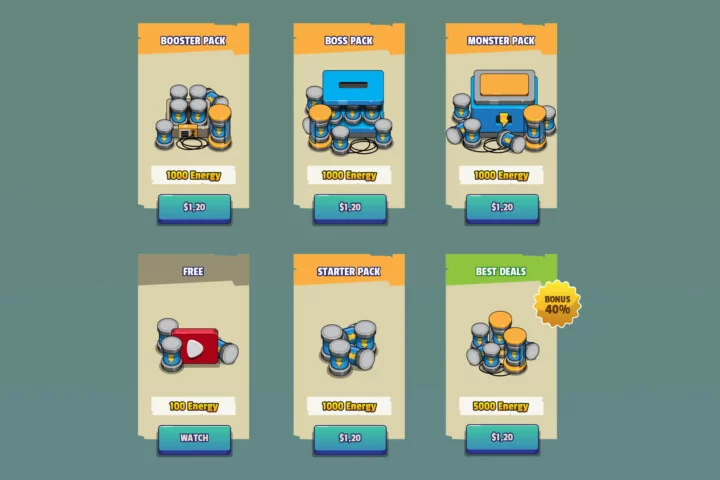 Energy Shop Asset UI Pack V6
