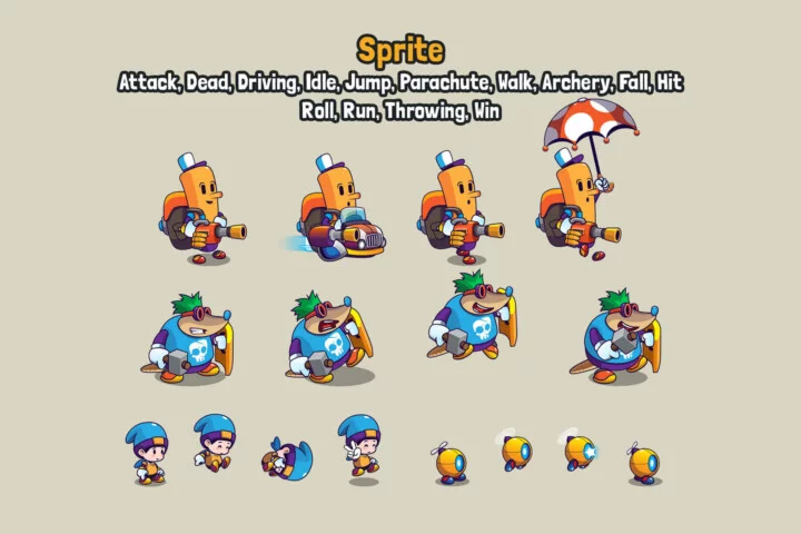 Main Character Team Up Sprites Pack V1