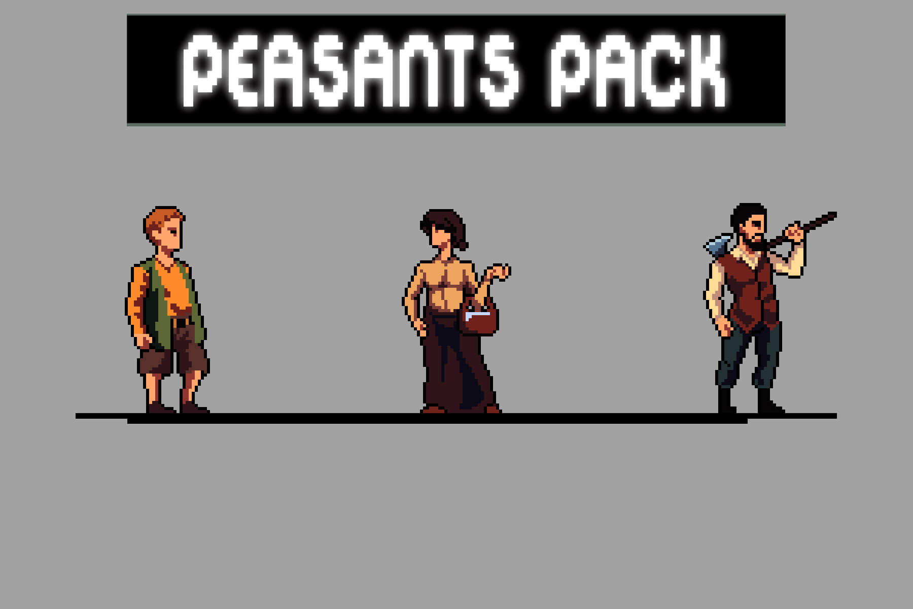 Peasants 2D Pixel Art Sprite Pack Download - CraftPix.net