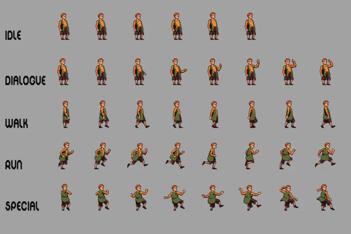 Peasants 2D Pixel Art Sprite Pack