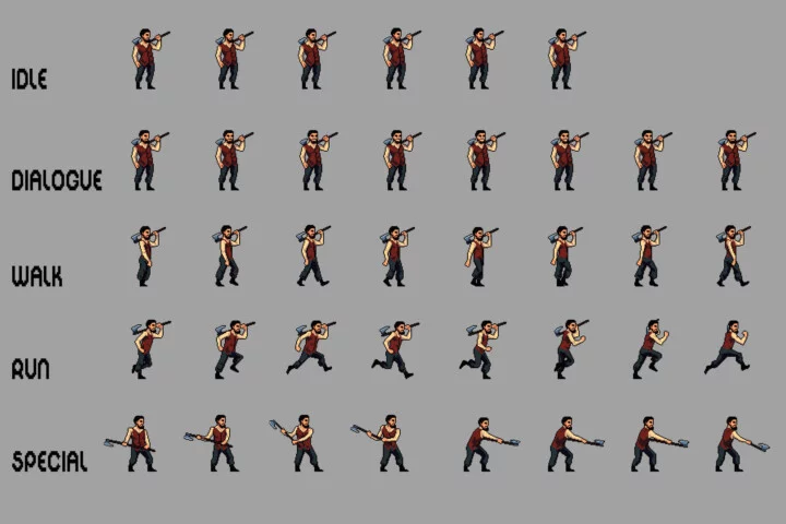 Peasants 2D Pixel Art Sprite Pack