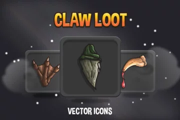 Claw Loot Vector Game Icons