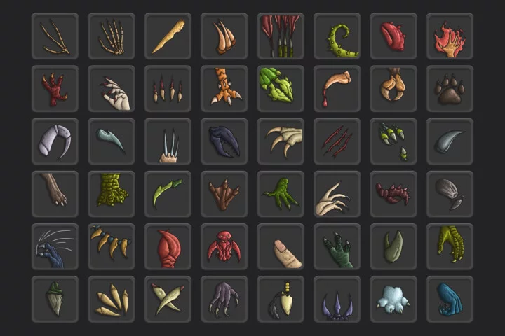 Claw Loot Vector Game Icons