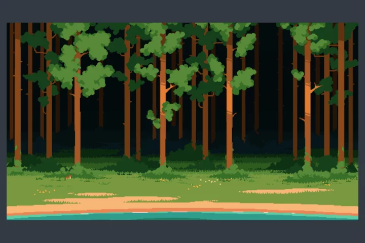 Forest and Trees Free Pixel Backgrounds