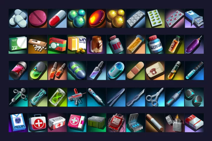 Free Cyberpunk Medicine Icons
