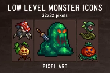 Free Low Level Monsters Pixel Icons 32×32