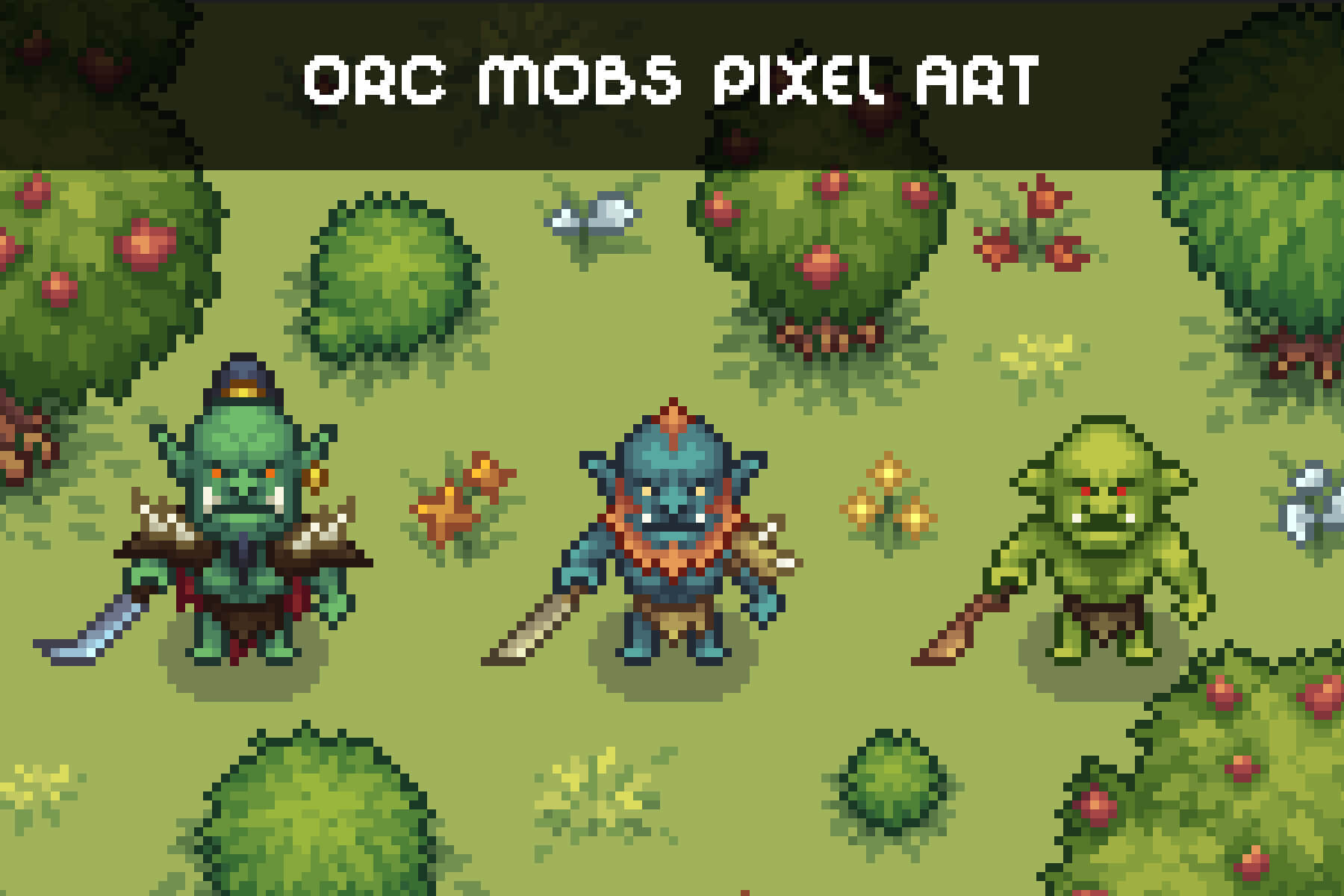 Free Top-Down Orc Game Character Pixel Art - CraftPix.net