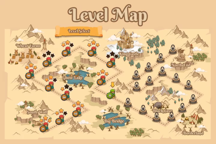 Level Map Asset Pack for Fantasy Game