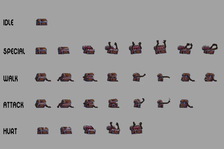 Mimic 2D Pixel Character Sprite Pack