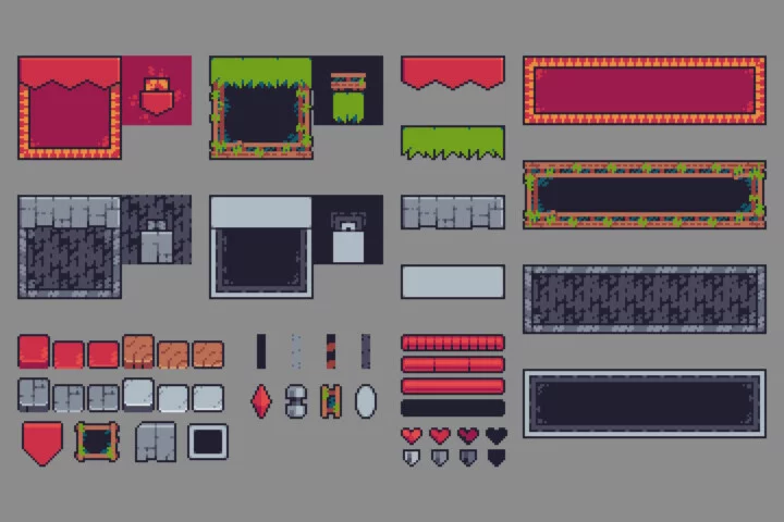 Pixel Game User Interface for Platformer