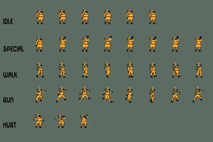 The Scientists Pixel Art Character Sprite Sheet Pack