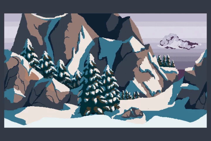 Free Mountain Peak Pixel Art Backgrounds
