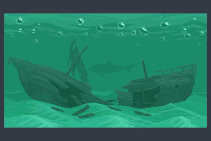 Free Underwater World Pixel Art Backgrounds