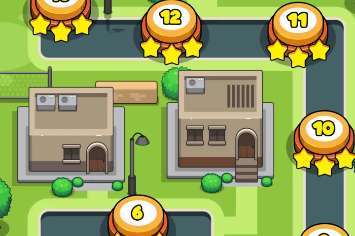 Game Road Map with Level Indicators Asset Pack