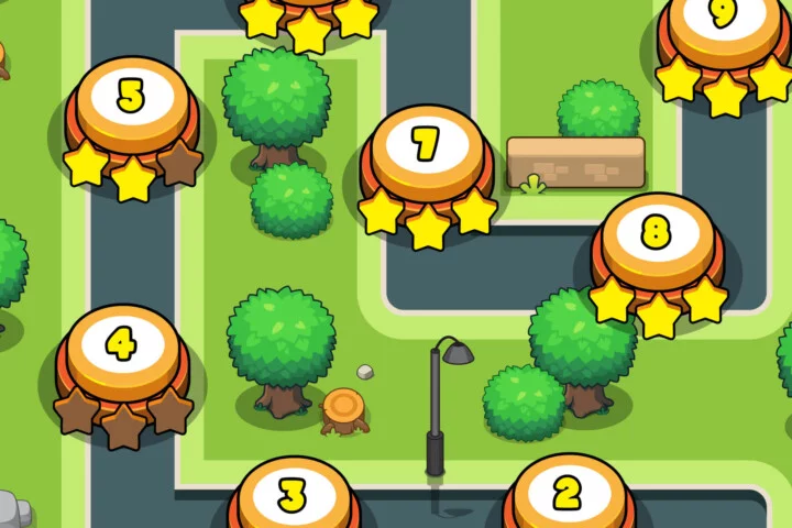 Game Road Map with Level Indicators Asset Pack