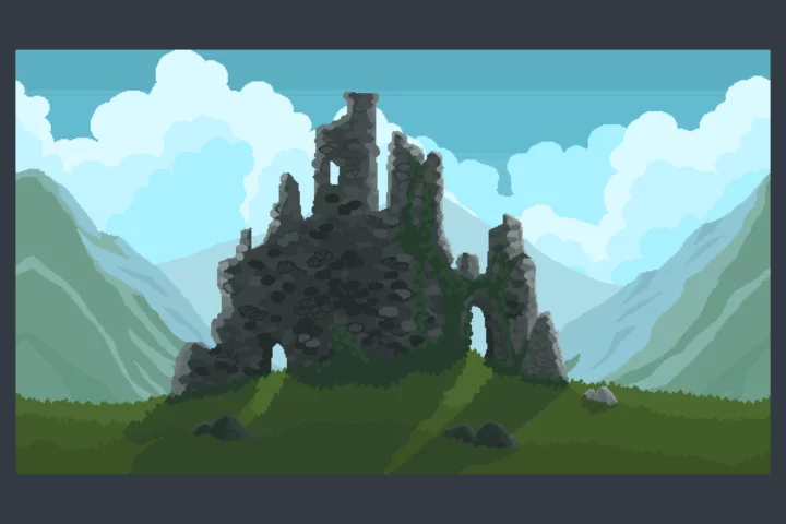 Medieval Castle Pixel Backgrounds