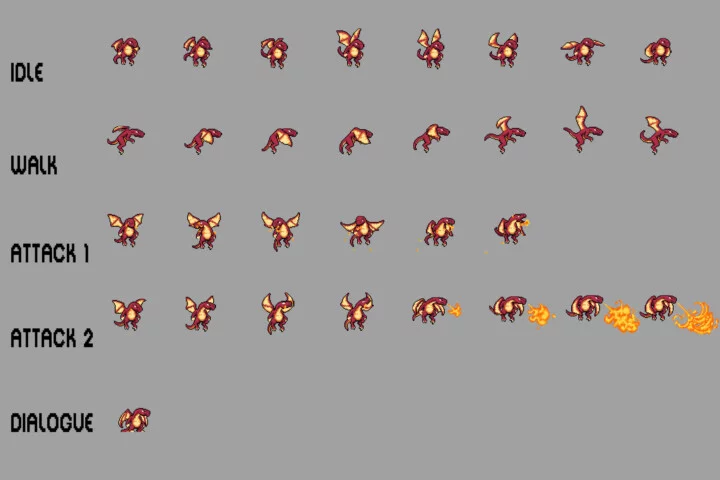 Pet Pixel Art Character Sprite Sheets