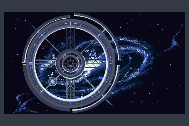 Space Station Pixel Art Backgrounds