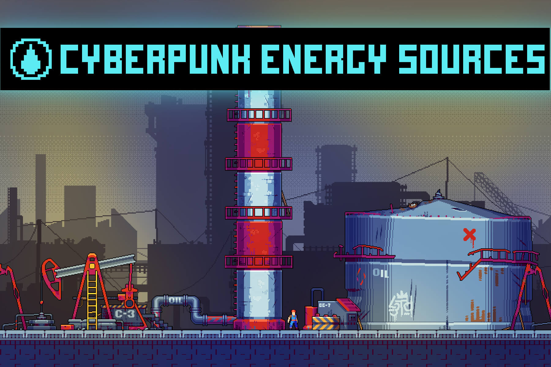 Energy Sources for Cyberpunk Pixel Platformers - CraftPix.net