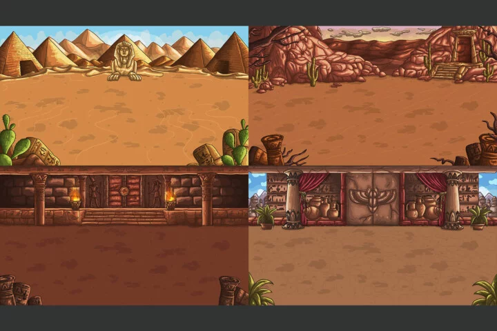 Horizontal Egypt Battle Backgrounds