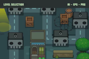 Top-Down Level Map Asset Pack for Zombie Game Top-Down Level Map Asset Pack for Zombie Game