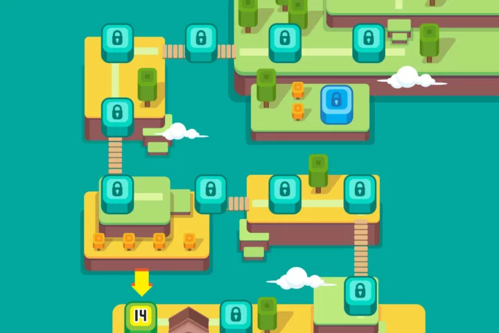 Top-Down Level Select Asset Pack for Video Game