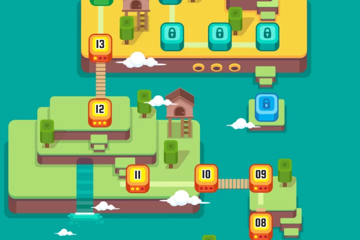 Top-Down Level Select Asset Pack for Video Game