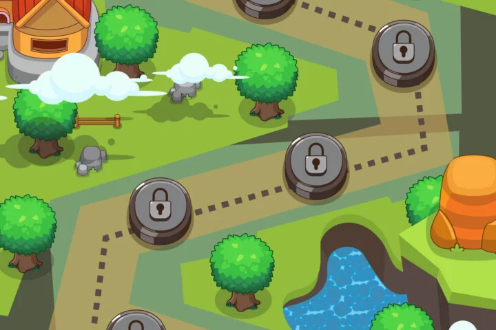 Vector Top-Down Level Map Asset Pack